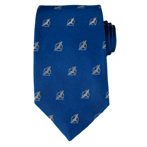 Voice Necktie - Blue Necktie with Freedom of Speech Symbol